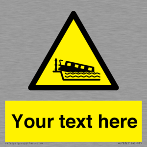 Custom warning grounding narrow boat on lock cill